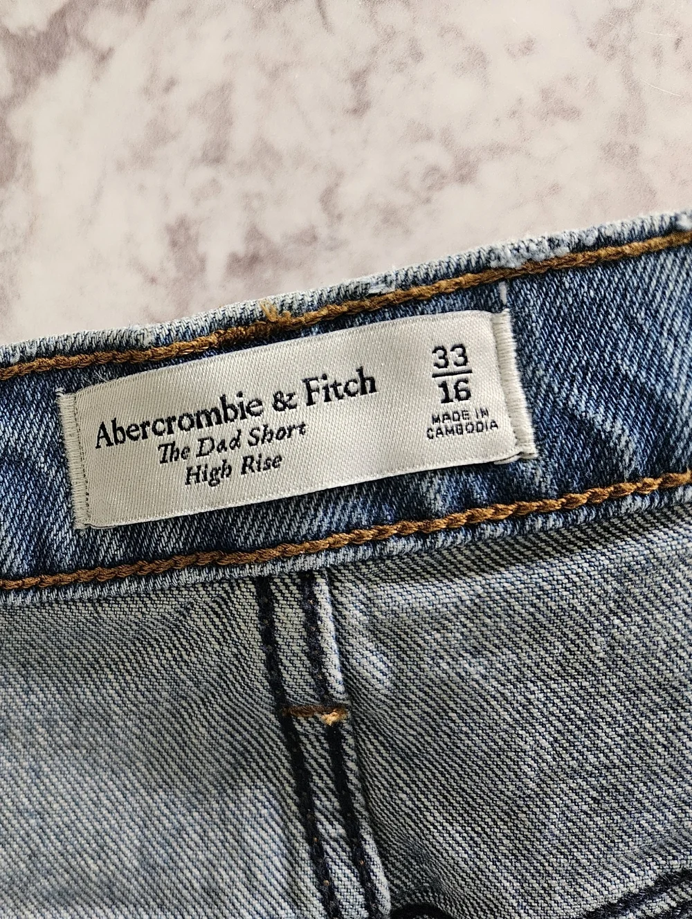 Abercrombie & Fitch The Dad Short Blue Jean Cut-offs High Rise